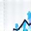 Animated graph icon representing real-time data